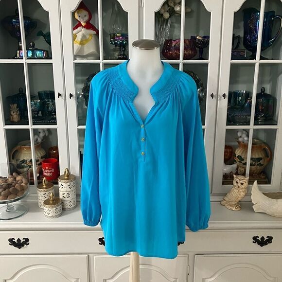 Blue blouse  Size Small  Pappagallo - Picture 1 of 8
